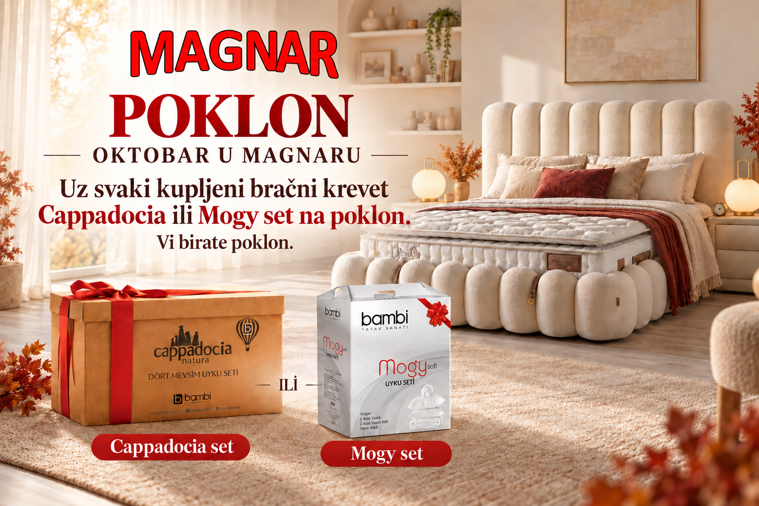 Oktobarska poklon akcija: uz svaki bračni krevet birate svoj poklon!